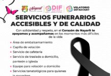 Servicios funerarios de calidad ofrece el DIF Nayarit
