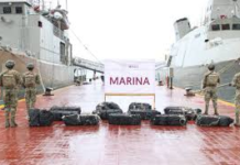 Marina asegura 829 kilos de cocaína frente a costas de Guerrero; suman más de 72 toneladas decomisadas