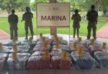 Marina asegura más de 1.5 toneladas de cocaína frente a las costas de Chiapas; detienen a cinco extranjeros