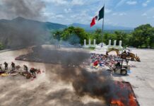 MANQ encabeza incineración de narcóticos y destrucción de objetos del delito