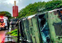 Volcadura de camión militar deja siete soldados lesionados en Michoacán