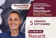 La presidenta Sheinbaum presentara su 2do informe el próximo sábado en Nay