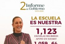 Escuelas de Nayarit recibirán apoyos millonarios: Sheinbaum