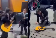 ¡Hasta con la guitarra le dio!: mariachis protagonizan fuerte pelea a golpes en Plaza Garibaldi | VIDEO
