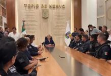 Recibe Blanca Simancas a policías de Tepic; solicitan aumento salarial y 24 x 48 hrs