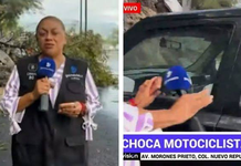 Atropellan a reportera y camarógrafo durante transmisión en vivo en Monterrey