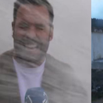 Fuerte ola sorprende a reportero y camarógrafa durante transmisión en vivo